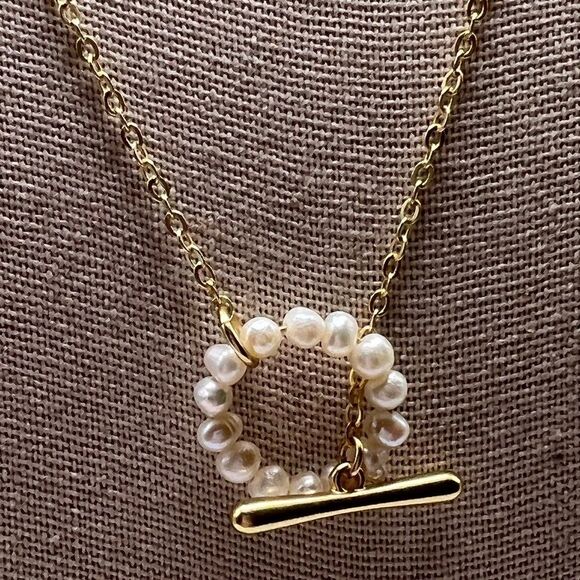 Lucky Brand Gold-Tone Imitation Pearl Loop 25" Lariat Necklace NWT - Picture 3 of 4